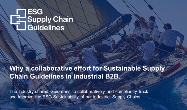 The relevance of ESG Sustainability in Industrial B2B Supply Chains