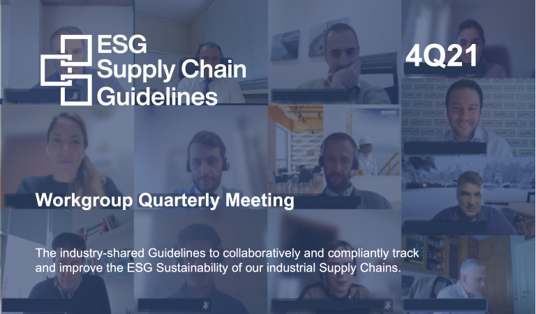 ESG Supply Chain Guidelines Workgroup Discusses Updates and Further Steps